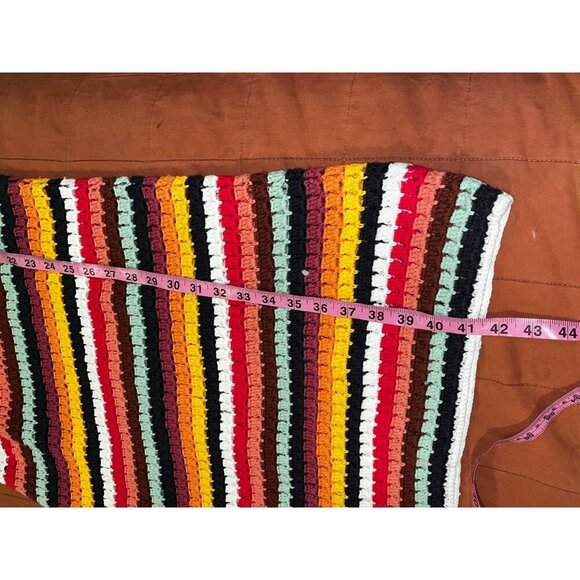 NWT Marine Layer Fiona Multicolor Crochet Striped Women's Mini Dress Size XL - Picture 7 of 9